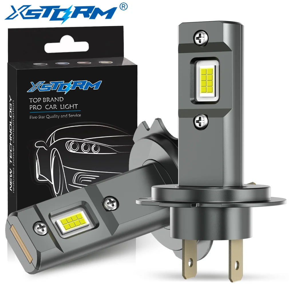 XSTORM H7 Lampadina LED Kit faro Mini Fanless 50W 20000LM 6000K CSP per faro auto 12V Bianco Auto Fendinebbia H7 Led Automobile