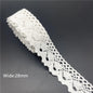 10mm-50mm 2 metri di nastro di pizzo di cotone 100% bianco per abbigliamento tessuto da cucito rifiniture in cotone all'uncinetto nastro di pizzo accessori fatti a mano