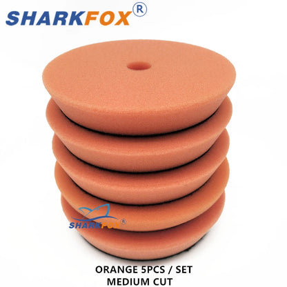 Kit di spugne lucidanti Sharkfox da 5 pollici (125 mm)/6 pollici (150 mm) per lucidatrice per auto, disco lucidante in schiuma.