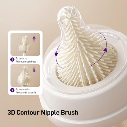 Set per la Pulizia dei Biberon Avent Include Spazzola per Biberon, Spazzola per Tettarelle, Pulitore per Cannucce, Scolapiatti e Scatola Portaoggetti Senza BPA