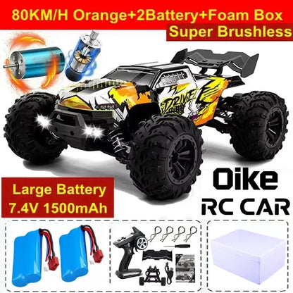 Auto radiocomandata Oike 4WD, fuoristrada 4x4, buggy ad alta velocità, camion super brushless, 50 o 80 km/h, auto da corsa con drift veloce, giocattolo, regalo