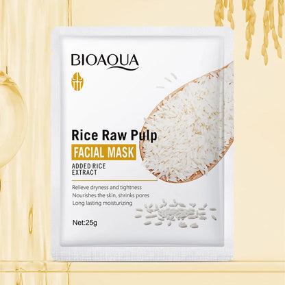 30 pz BIOAQUA Polpa Cruda di Riso Sbiancamento Maschere Per Il Viso Idratante Idratante Anti Rughe Anti-età Maschera Per Il Viso Lenzuola Cura Della Pelle