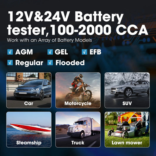 TOPDON BT200 Tester batteria portatile Strumenti di test di avviamento di ricarica per auto 12V Monitor batteria diagnostica automobilistica 100-2000CCA
