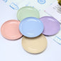 Set di 5 piatti colorati in paglia di grano, piatto per verdure, piatto per frutta, piatto da insalata in stile nordico, stoviglie, piatto in plastica per uso domestico