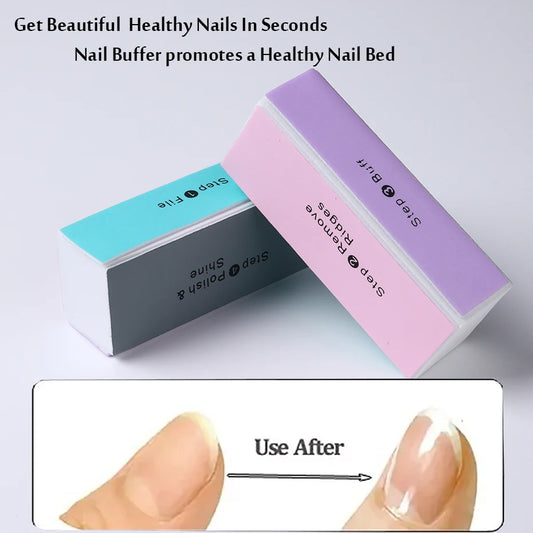 Tamponi per unghie in spugna a 4 lati Blocco per levigatura colorato Levigatura Lucidatura Lima per unghie Strumento professionale per manicure per unghie su 4 lati
