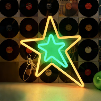 1 pezzo, luce al neon decorativa per un'atmosfera artistica moderna, decorazione da parete per feste natalizie, regalo per matrimoni, scene di laurea, alimentata tramite USB o a batteria (batteria non inclusa)