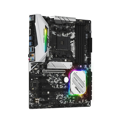 Scheda Madre ASRock B450 STEEL LEGEND B450 AM4 Compatibile con CPU R5 5600 5600G R7 5700X3D 5800X 4xDDR4 3200MHz 128GB HDMI M.2 ATX