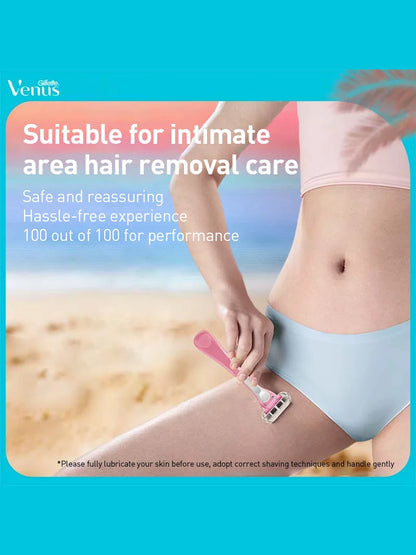 Rasoio Gillette Venus Tropical Mini Rosa con Striscia Lubrificante CloudSense e 3 Lame Flottanti per una Rasatura Liscia (1 Pezzo)