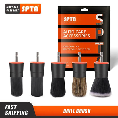 SPTA 5PCS Set di accessori per spazzole con setole miste Kit di pulizia per lavapavimenti per trapano a batteria
