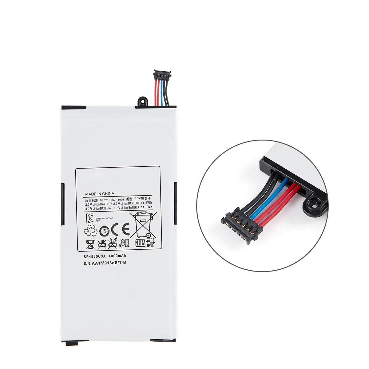 Nuovissima batteria di ricambio per Tablet SP4960C3A 4000mA per Samsung Galaxy Tab 7.0 7 "P1000 P1010 GT-P1000 GT-P1010