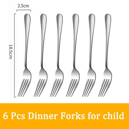 Set di posate da 24 pezzi in acciaio inossidabile, set di stoviglie, cucchiaio e forchetta, coltello, forchetta, cucchiaio da dessert, cucchiaio da tè