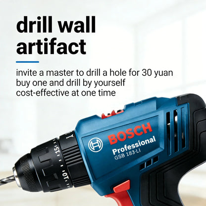 Trapano avvitatore a impulsi senza fili Bosch GSB183-LI 18V, avvitatore elettrico ad alta coppia per legno, metallo, muratura, utensile elettrico per il fai da te