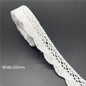 10mm-50mm 2 metri di nastro di pizzo di cotone 100% bianco per abbigliamento tessuto da cucito rifiniture in cotone all'uncinetto nastro di pizzo accessori fatti a mano
