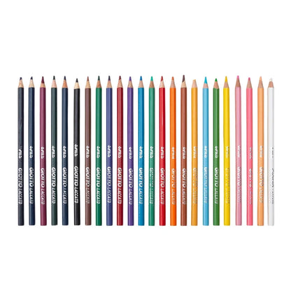 24 pezzi/scatola matite colorate in legno Kawaii bambini disegni matita rotonda d'arte non tossica per materiale scolastico per studenti