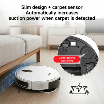 Robot Aspirapolvere e Lavapavimenti Arnagar Smart Home con Svuotamento Automatico, Controllo tramite App, 12000Pa, VSLAM, 5200mAh, Bassa Rumorosità per la Pulizia dei Tappeti