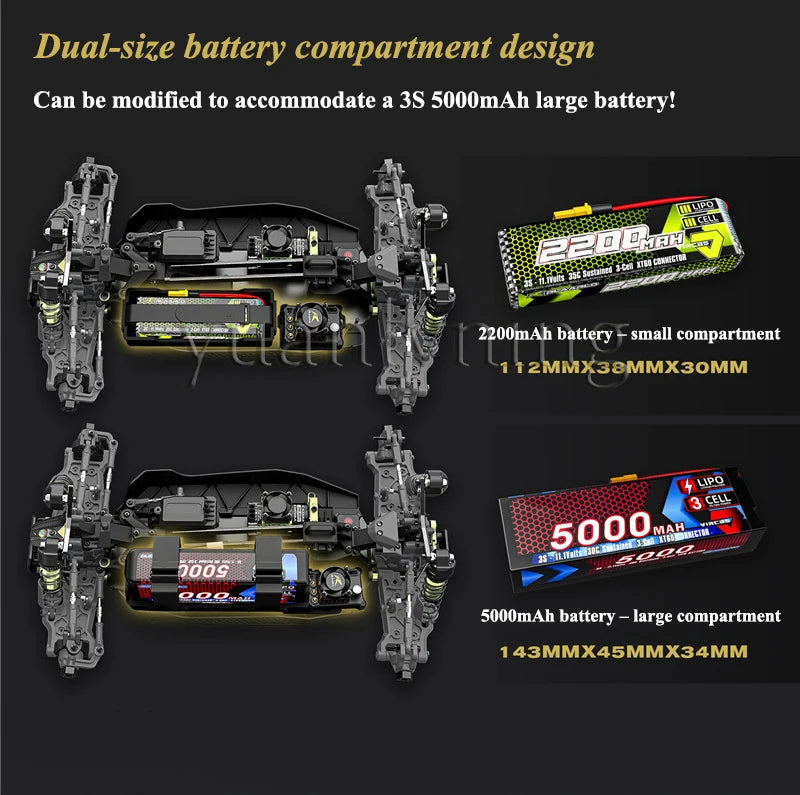 Storm Raider 1/10 Buggy RC da Corsa Fuoristrada 4WD Brushless, Auto Radiocomandata 2.4GHz, Modellino Giocattolo per Adulti e Bambini