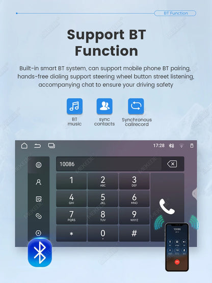 MEKEDE Autoradio universale da 7/9/10.1 pollici con CarPlay e Android Auto, navigatore GPS Android, lettore multimediale per Peugeot, VW, Nissan, Hyundai, Kia, Benz, Audi, BMW, con WiFi, touchscreen, autoradio, lettore video,