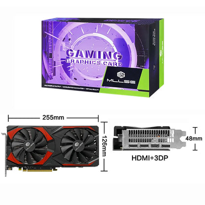 Scheda Grafica da Gaming MLLSE RX 5600 XT 6GB, 192bit GDDR6, 8pin PCI-E 4.0, GPU AMD Radeon per Giochi, Scheda Video Desktop RX 5600XT 6GB