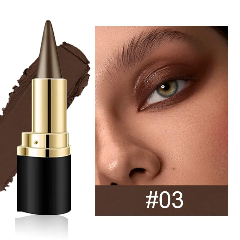 Matita Gel Eyeliner Impermeabile Opaca Nera Bianca Liscia Altamente Pigmentata Anti-sbavatura Stick Ombretto Multiuso Cosmetico per Trucco Occhi