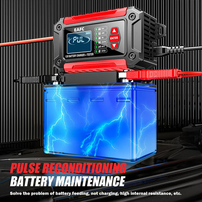 Nuovo 2in1 Smart Caricabatteria per auto Tester del sistema Analizzatore batteria per auto moto per batterie al litio LiFePo4 al piombo acido AGM GEL