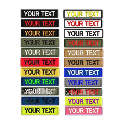 Etichette con nome ricamate, patch personalizzate con nome, da applicare a caldo, da cucire o con gancio, per uniformi e camicie da lavoro. Scegli i tuoi colori.