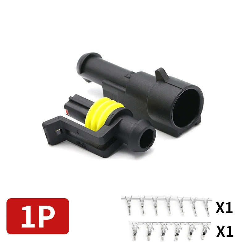 20/50/100 Set 1.5 Serie AMP Automobile Connettori 1/2/3/4/5/6 Pin Super Sigillo Impermeabile Cavo Elettrico connettore PA66 Nylon