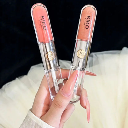 KIKO Unlimited Blush 6g, blush in polvere opaca monocromatica, con una tenuta fino a 12 ore, ricco di colore. Lucidalabbra 3D Hydra 6ml, idratante.
