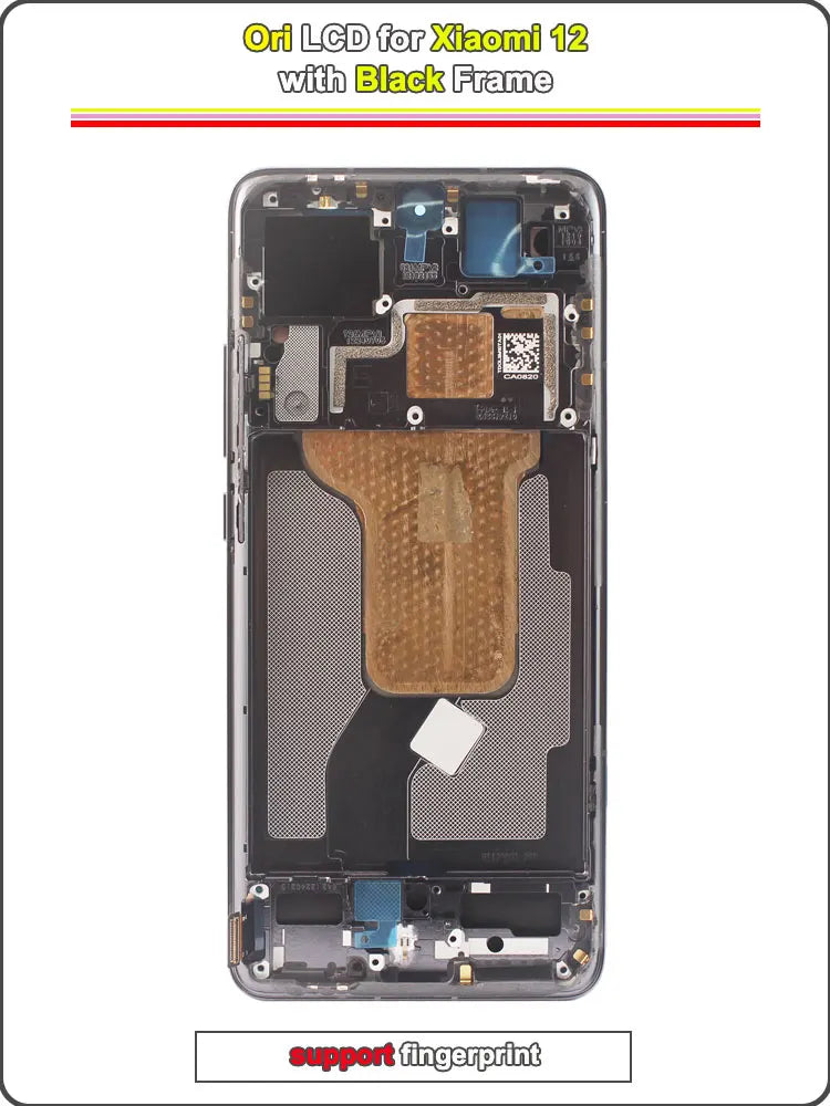 Display AMOLED da 6,28 pollici per Xiaomi 12 (2201123G, 2201123C) - Gruppo digitalizzatore touchscreen LCD con telaio per Xiaomi Mi 12