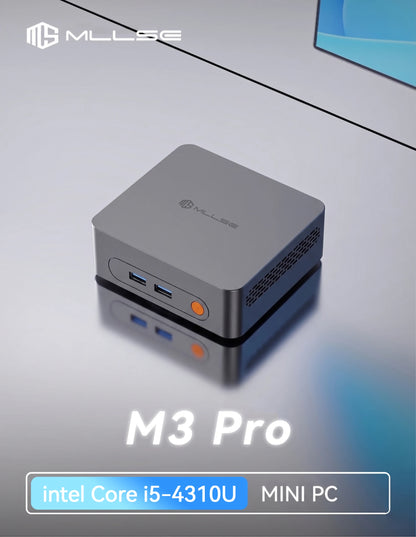 MLLSE M3 Pro Mini PC Intel Core I5-4310U, 8GB RAM DDR3, SSD da 128GB, Wi-Fi 5, BT 4.2, Computer Desktop Mini con Windows 11