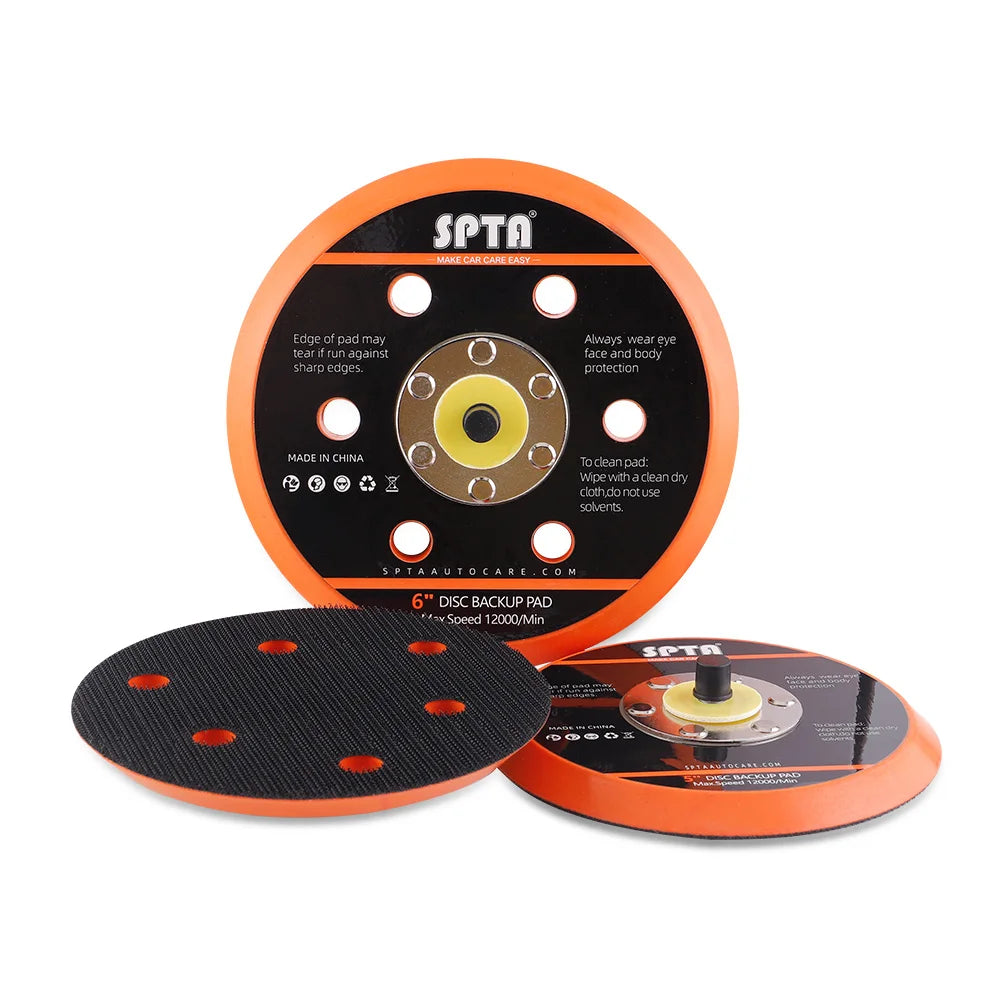 (Vendita singola) SPTA 5 "(125mm) 6"(150mm) Piastra di supporto Supporto Gancio Anello per levigatrice ad aria Lucidatore per auto a doppia azione Lucidatura