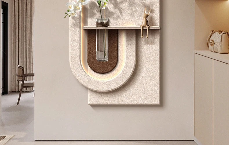 Decorazioni per l'ingresso Lampade da parete a LED Pianta verde Corridoio Corridoio Moderno dipinto sospeso Luci murali per vasi da soggiorno di fascia alta