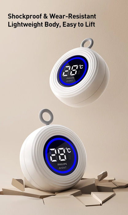 Termometro Digitale Philips Avent per Misurare la Temperatura dell'Acqua, Lettura Rapida in 5s, Ricaricabile USB, Misuratore di Temperatura Galleggiante