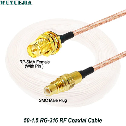 Linea di collegamento SMA a SMC Interfaccia RF SMC Spina maschio SMA a prolunga jack femmina SMC Cavo coassiale adattatore RF 50-1,5 RG-316