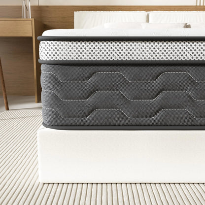 DEWINNER Materasso a Molle Insacchettate e Schium 30 cm, per Singolo e Matrimoniale, 7 Zone, Durezza Media, Certificazione OEKO-TEX, Confortevole e Traspirante