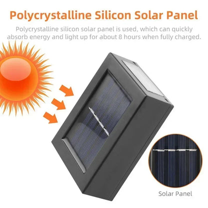 Faretti solari su e giù per esterni, lampada da parete stradale a energia solare lampada solare impermeabile da giardino decorativa