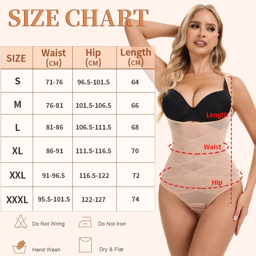Perizoma in rete Body Shapewear Donna Nuovo Shaper per tutto il corpo Vita sottile Tummy Control Intimo Pancia piatta Corsetto sottoseno