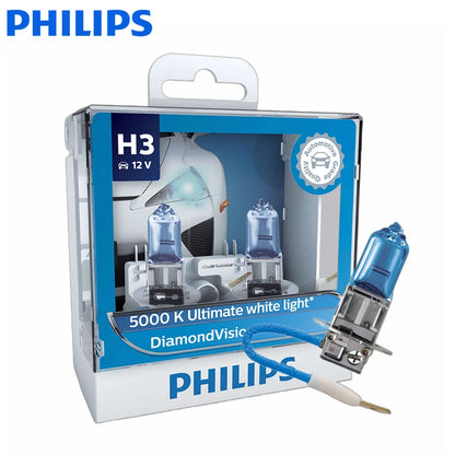Philips H4 H7 H11 HB3 HB4 H8 H1 H3 9005 Crystal Vision Faro alogeno per auto 4300K Bianco brillante 5000K Diamond Vision Lampade automatiche