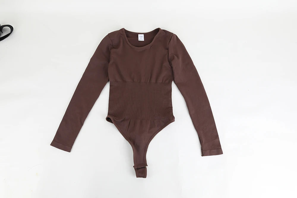 Body a maniche lunghe Perizoma Shapewear Donna New Slim Tummy Control Intimo Pancia Sottoseno Corsetto Abbigliamento femminile Autunno