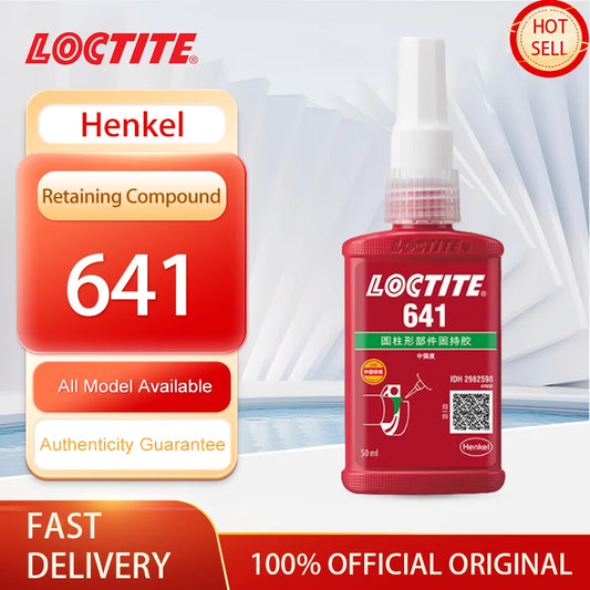 100% originale Loctite 641 composto di fissaggio sigillante anaerobico giallo frenafiletti a media resistenza 50 ml