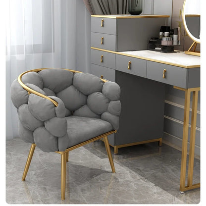 Poltrone di lusso nordiche design Velluto singolo Sedia da caffè rilassante soggiorno INS Sedia per trucco pane balcone Mobili moderni