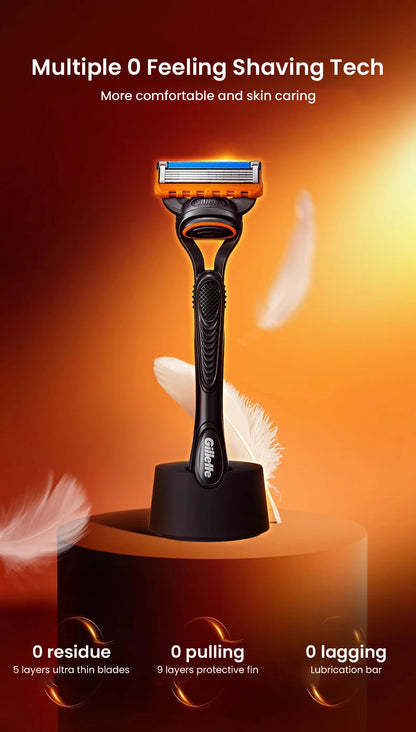 Set Rasoio Gillette Fusion 5 con 5 Lame Ultra-Sottili, Striscia Lubrificante e Rifinitore Posteriore, Disponibile in Diverse Specifiche