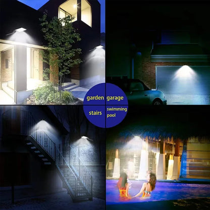 48 led luci da parete stradali solari 450LM 3.5W led sensore PIR di movimento solare luci DIM in alluminio con telecomando per garage da giardino