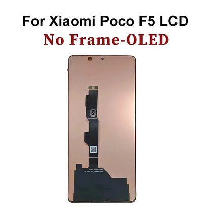 AAA-- Schermo LCD con tecnologia OLED per Xiaomi Poco F5 Pro, display e digitalizzatore touch screen 23049PCD8G, ricambi per Poco F5 LCD 23013PC75G.