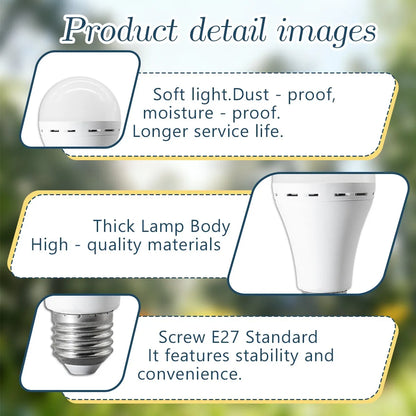 1-10 pezzi lampadina a LED ricaricabile AC100-240V E27 7W 9W 12W lampadina di emergenza per energia domestica campeggio esterno portico lampade da giardino