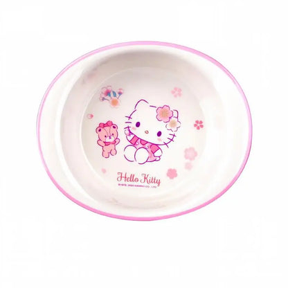 Set di stoviglie in melamina Hello Kitty per bambini - Ciotole, piatti, cucchiai e tazze anti-scottatura con simpatico design a cartoni animati
