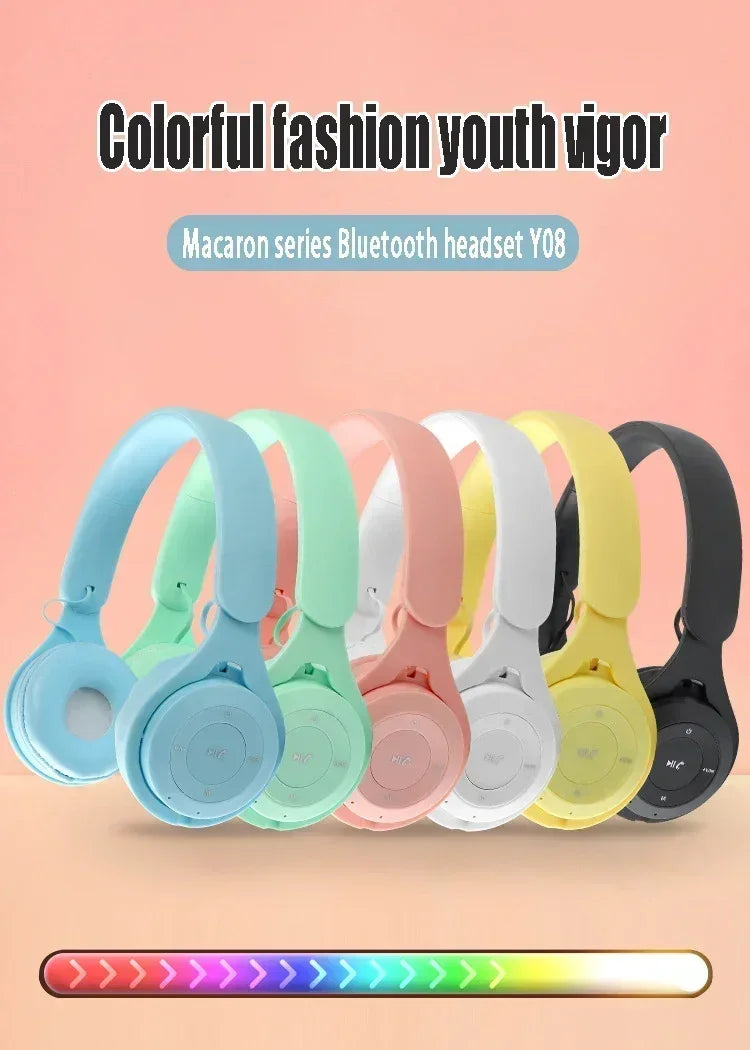 Cuffie Bluetooth Hi-Fi Wireless Over-Ear con Microfono e Riduzione del Rumore, Comode per Viaggi e Uso Domestico
