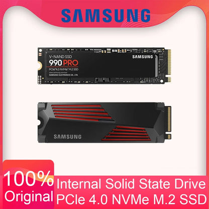 SAMSUNG 990 PRO con dissipatore di calore SSD 1TB 2TB 4TB PCIe Gen 4.0x4 Unità a stato solido NVMe 2.0 M.2 2280 SSD interno per laptop desktop