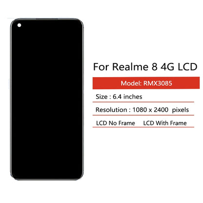 TFT/OLED Per OPPO Realme 8 4G RMX3085 LCD Per Realme 8 Pro RMX3081 Display Touch Screen Digitizer Assembly di Ricambio