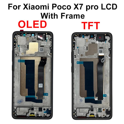 Display OLED da 6,67" per Xiaomi Poco X7 LCD 24095PCADG, display touch digitizer per Poco X7 Pro, schermo 2412DPC0AG, parti di assemblaggio