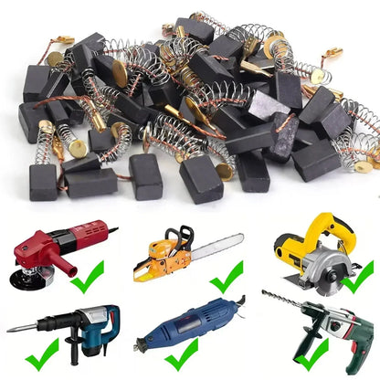 Spazzole di Carbone per Motori Elettrici, Parti di Ricambio per Utensili Elettrici, Trapano, Martello, Smerigliatrice Angolare, Motosega, Macchina da Taglio